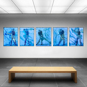 Ben Hogan Fluid Swing Sequence, Life Size in Blue Series